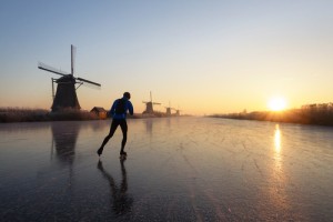 Schaatsen molen nederland